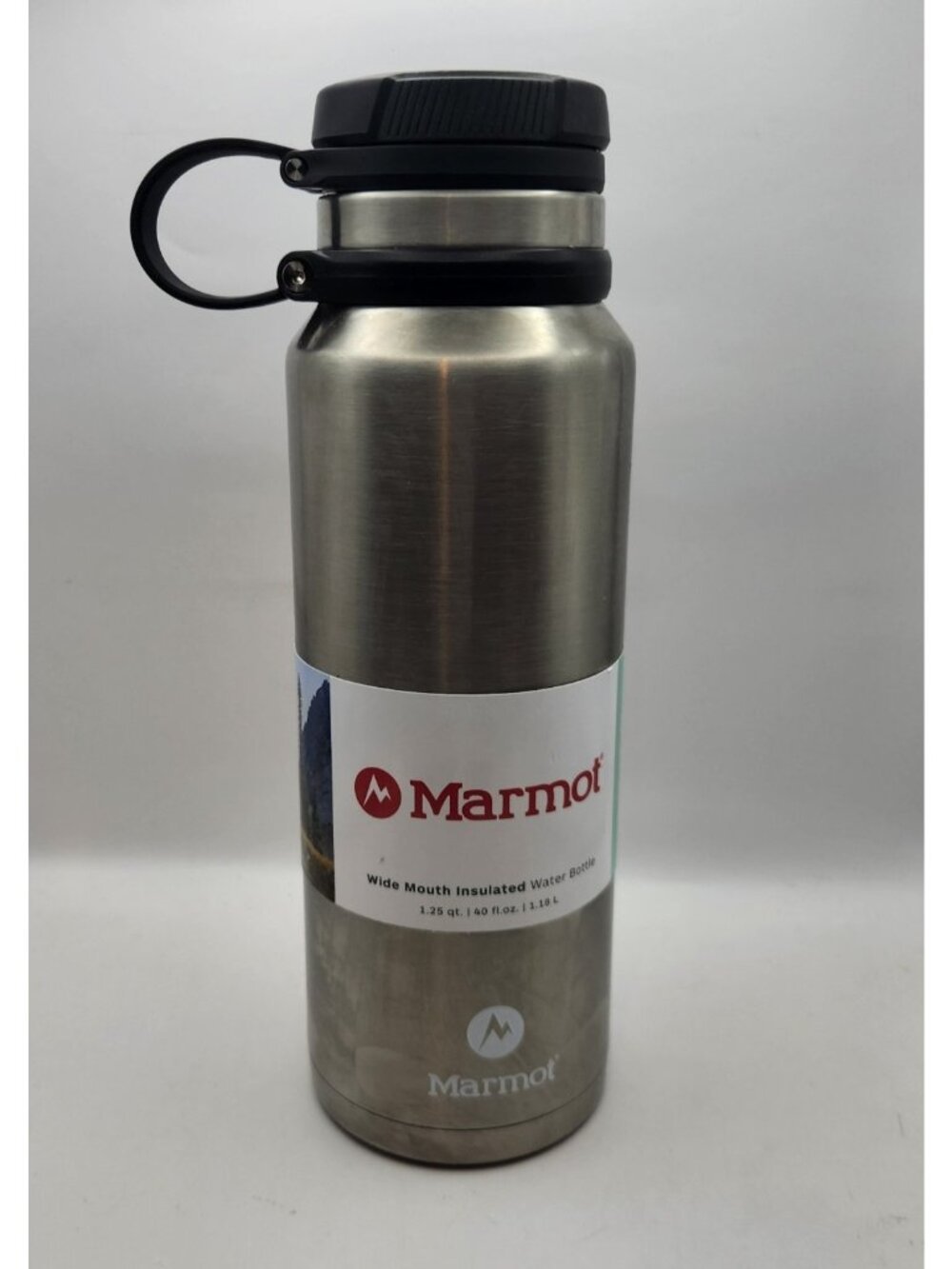 Marmot Wide Mouth Insulated Water Bottle Stainless Steel BPA Free NEW 40 fl oz